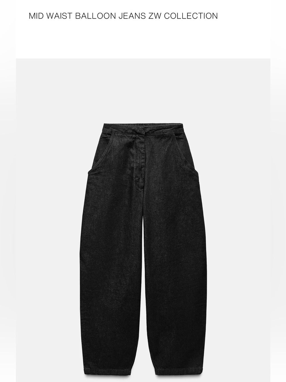 Zara Mid Waist Balloon Jeans ZW Collection 6